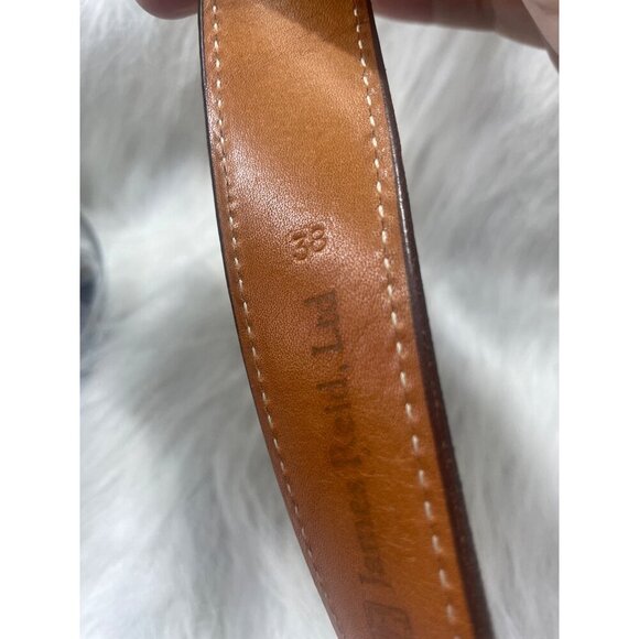 Vintage Paul Reid Sterling Silver Brown Leather Belt with Western Style Buckle M - Picture 9 of 10